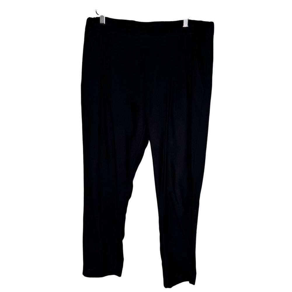 ALLSAINTS Aleida Trouser Pants Pull On Cropped Tapered Black Size 6 - Picture 8 of 11